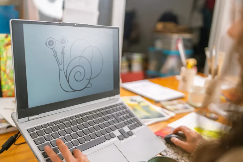 Beginner social media content creator designing posts for remote online jobs