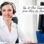 Smiling woman wearing a headset working on a computer, representing chat support jobs from home for beginners hiring now in 2025.